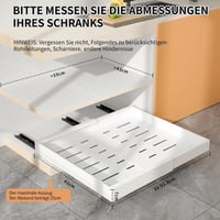 WIMEORS 2 db Kihúzható Szekrényrendező, Bővíthető (32-51,8 cm), Teleszkópos Fiók Sínrendszerrel, Sokoldalú Konyhai Edény és Serpenyő Tároló 3