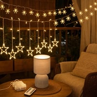 Starlight set za ugođaj: 1x 138 LED zvjezdani niz + 1x 40 LED snježne pahulje + 1x stolna lampa 1