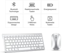 OMOTON Bluetooth Billentyűzet Mac-hez, Olasz Kiosztás, Numerikus Billentyűzet, MacBook Air/Pro/iMac Kompatibilis, Fehér 7