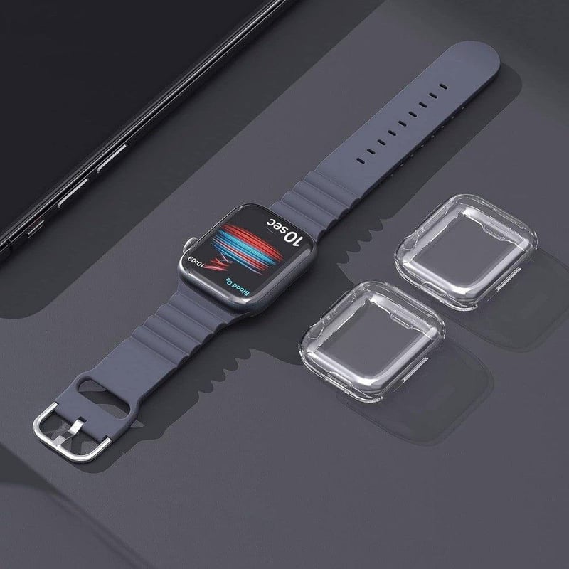 Apple Watch Series 7 képernyővédő fólia - 45mm, HD átlátszó, 3 darabos szett