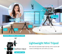 Neefeaer Full HD Webkamera Mikrofonnal és Lencsevédővel - 110° Széles Látószög, USB 4