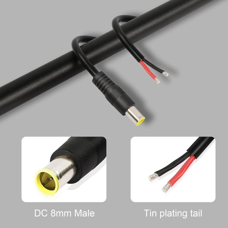 GINTOOYUN DC7909 Tápkábel 12V 7,9x5,5mm - Csupasz Végű Javítókábel Napelemhez, 16AWG Réz Vezeték, 2 Darabos Szett

AI: GINTOOYUN DC7909 Tápk