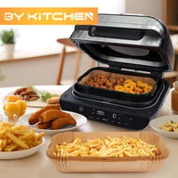 BYKITCHEN Sütőpapír Ninja Foodi MAX Grillhez és Airfryerhez - 100db Tapadásmentes Légkeveréses Sütőlap AG551EU Modellhez, 27,8×15cm 6