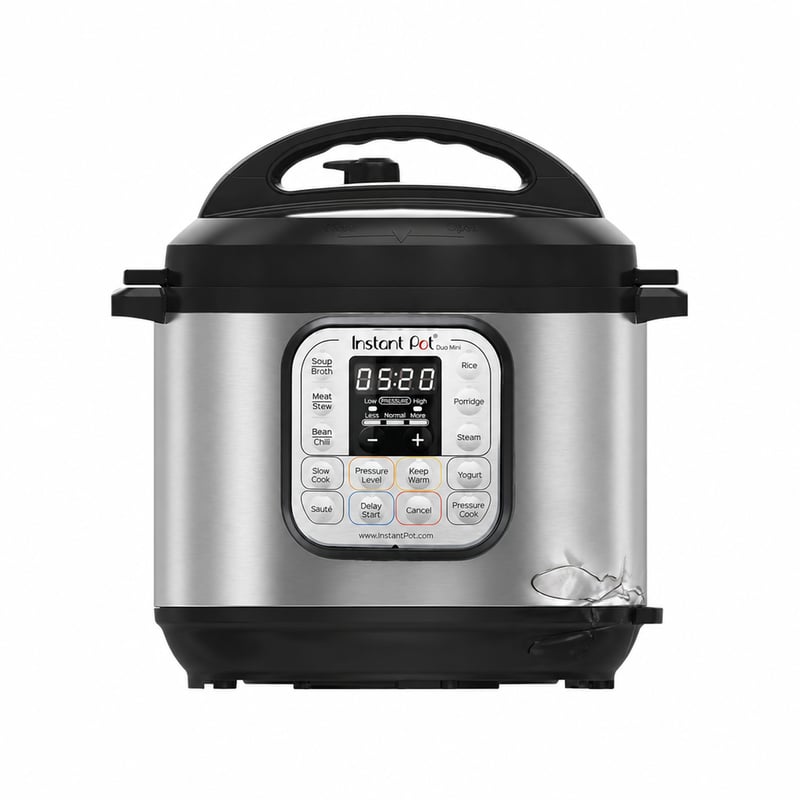 Instant Pot Duo Mini elektromos multifőző gyorsfőző 3L – — hibás, részben működik: sérült, behajlott hátlap (állapot: lásd a 2. képet)