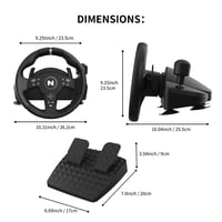 NITHO Drive Pro ONE V200 Versenyszimulátor Kormány és Pedál Szett 270° Forgásszöggel PC, PS4, Xbox One, Xbox Series X/S Platformokra, Beépít - Drive Pro V200 10