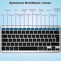 Qulose vezeték nélküli Bluetooth billentyűzet 2. generáció 7