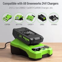 ASUNCELL 24V 4.0Ah Li-Ion Akkumulátor Csomag (2db) - Greenworks Szerszámokhoz Kompatibilis Pótakkumulátor, LED Töltöttségjelzővel 3