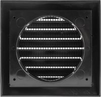 Vent Systems 100 mm Fekete Szellőzőrács - Szárítógép, Fürdőszoba, Kültéri/Beltéri Légkivezető Takaró, Elszívó Rendszer, ABS Anyag, Könnyen S 6