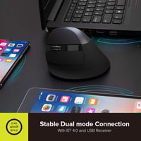 DeLUX M618ZD ergonomikus, vezeték nélküli, balkezes egér - RGB, 4000 DPI, újratölthető, csendes 5