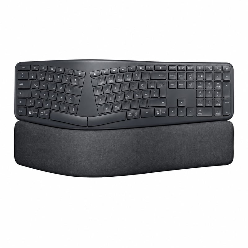 Logitech ERGO K860 Bezdrôtová ergonomická klávesnica, rozdelený dizajn — Chýba USB prijímač (stav: pozri 2. obrázok)