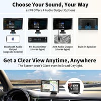ATOTO P8 Hordozható 7" QLED Autós Navigáció 1080P Tolatókamerával, Vezeték Nélküli CarPlay és Android Auto, Távirányítás, Automata Fényerő,  6