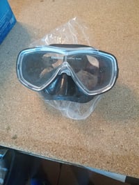 EXP VISION ronilačka maska za odrasle plava, maska za ronjenje s disalicom protiv magljenja, kaljenim staklom i poklopcem za nos, za ronjenje i plivanje 2