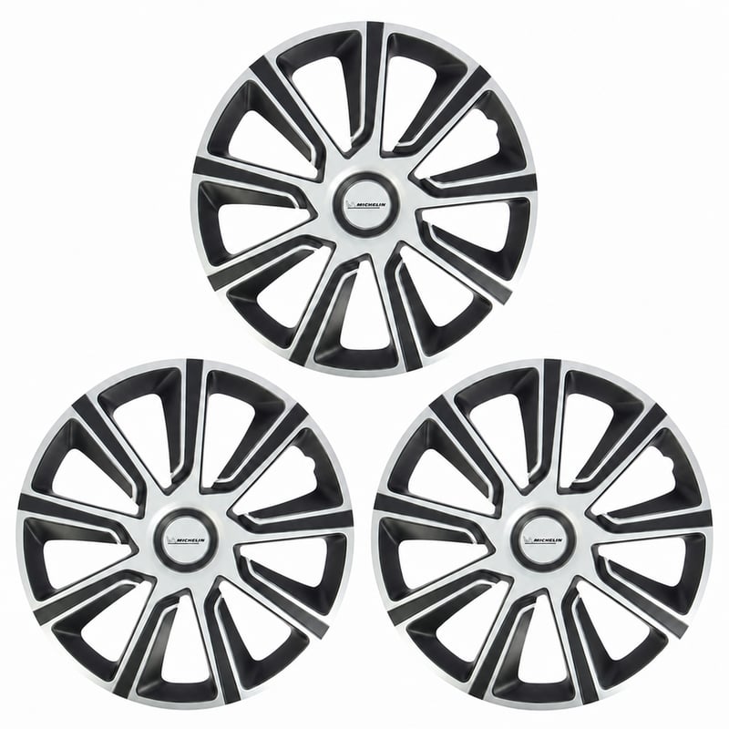 Michelin NVS 49 Dísztárcsa 14 colos króm alumíniumfelni hatású készlet 3 db (1 db hiányzik az eredeti szettből)