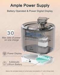Mozgásérzékelős HAPUP macska ivókút 2,2L - 3 üzemmód, 2 szűrő, USB 4