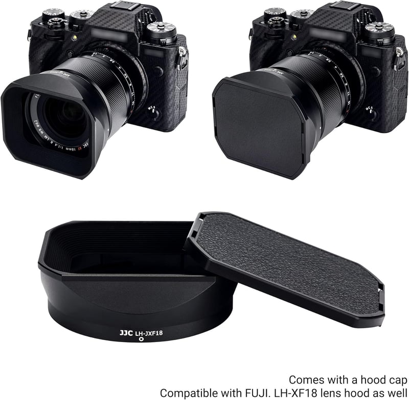 Fujifilm XF18mm F1.4 objektívhez JJC fém napellenző lencsevédővel