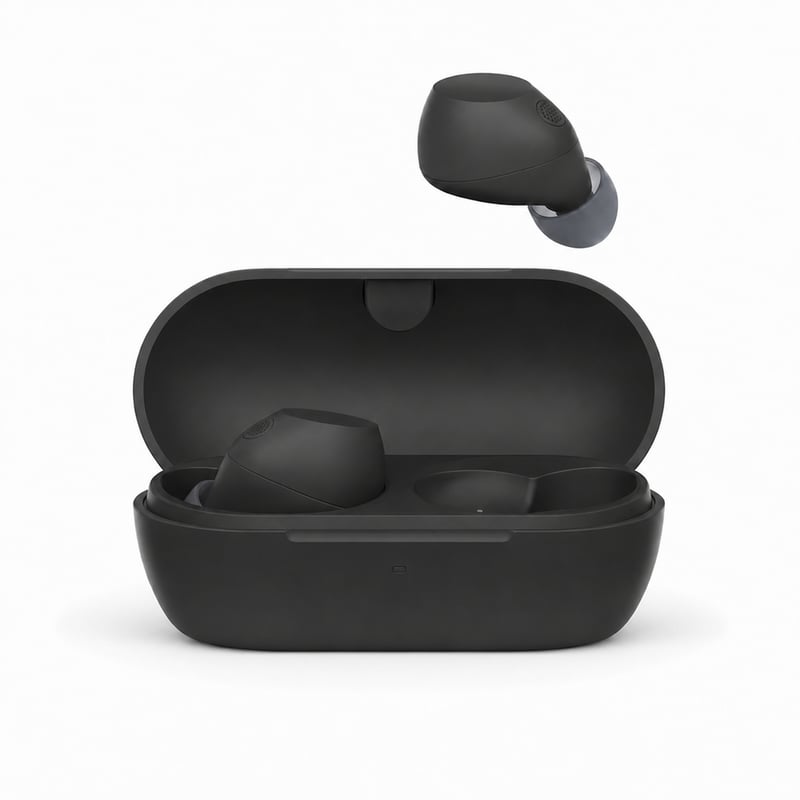 Sony WF-C710N True Wireless slušalice s tehnologijom uklanjanja buke, crne, upravljanje dodirom, višetočkovno povezivanje (Multipoint) — Nedostaje kabel za punjenje (stanje: vidi 2. sliku)