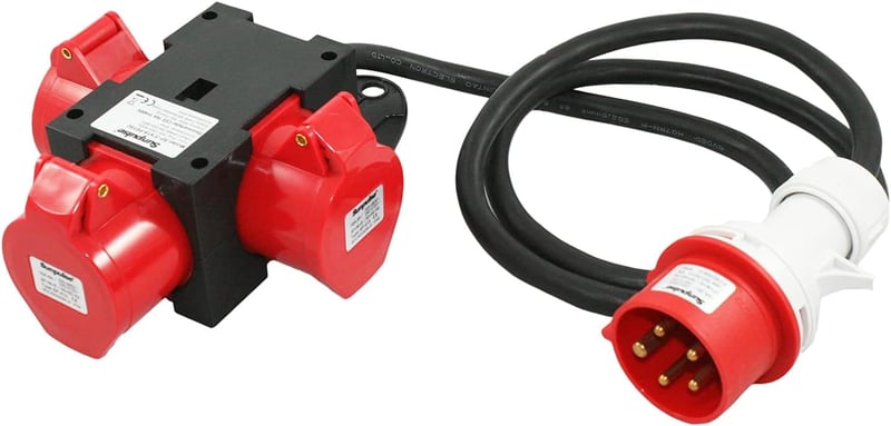 Ipari CEE adapter 16A 400V 5-pólusú IP44 - erősáramú elosztó építkezéshez