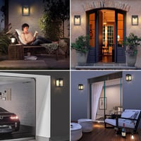 2 db Napelemes Kültéri Fali Lámpa Mozgásérzékelővel - IP65 Vízálló, 3 Üzemmód, 300 Lumen, Meleg Fehér Fény, Retro Stílusú Kerti Világítás 5