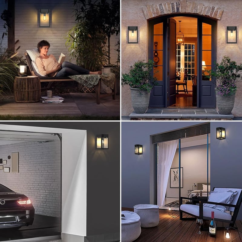 2 db Napelemes Kültéri Fali Lámpa Mozgásérzékelővel - IP65 Vízálló, 3 Üzemmód, 300 Lumen, Meleg Fehér Fény, Retro Stílusú Kerti Világítás