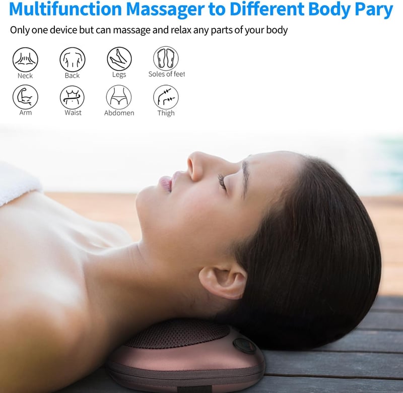 Shiatsu nyak- és hátmasszírozó párna, melegítő funkcióval - Otthonra és irodába
