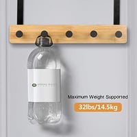 JSVER Fa Fali Akasztó - Modern Hatszögletű Dizájn, Csúszásmentes, 14,5 kg Teherbírás, 7 db-os Szett Szerelési Kellékekkel 5