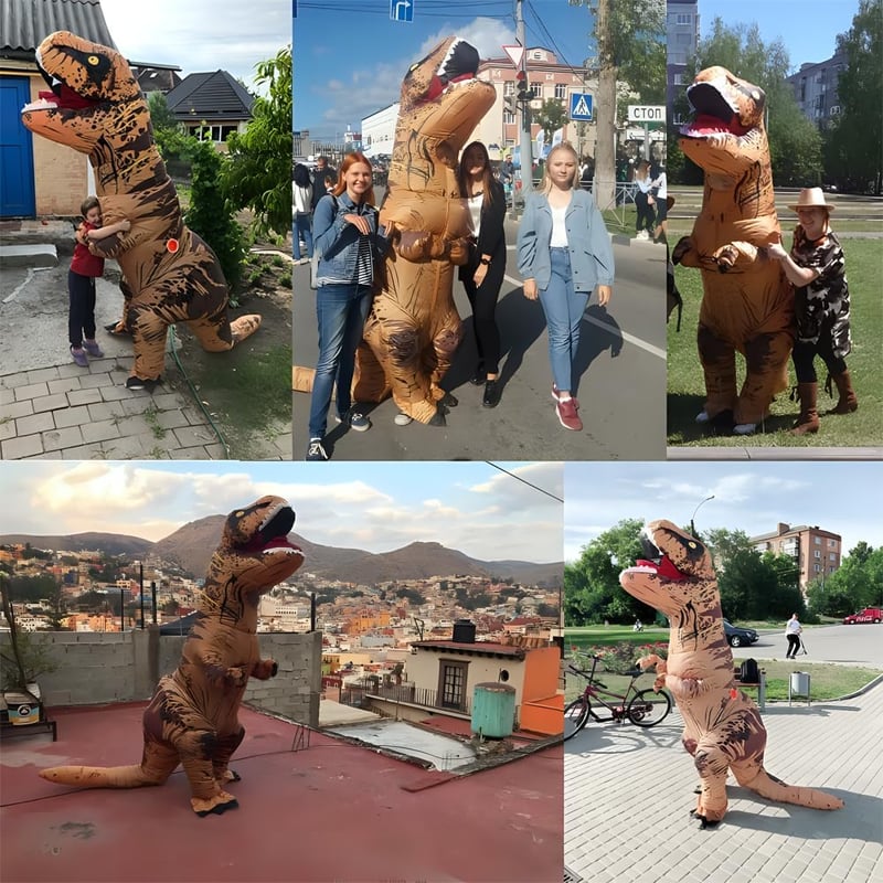 JASHKE Felfújható T-Rex Dinoszaurusz Jelmez Felnőtteknek - Halloween