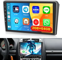 Inefala Android 15 Autórádió Peugeot 407 (2004-2008) - 9" Érintőképernyő, 2GB+64GB, Vezeték Nélküli CarPlay, GPS Navigáció, WiFi, Bluetooth, 1