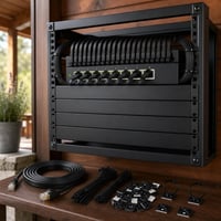 Rack organizacijski set: 2x CAT8 kabel + 6x slijepa ploča + 300x vezica + 8-portni gigabitni switch 1