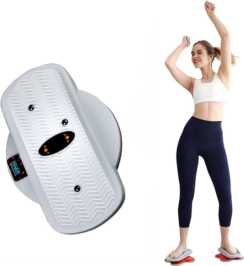 Twister tárcsás derékformáló eszköz számláló funkcióval, szürke - Otthoni fitness edzőgép