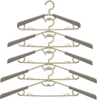 ipow Kihúzható Karos Akasztó Szett 5db - Helytakarékos Ruhatár Rendszerező Öltönyökhöz, Ruhákhoz, Kabátokhoz - 360° Forgatható Műanyag Vállf 1