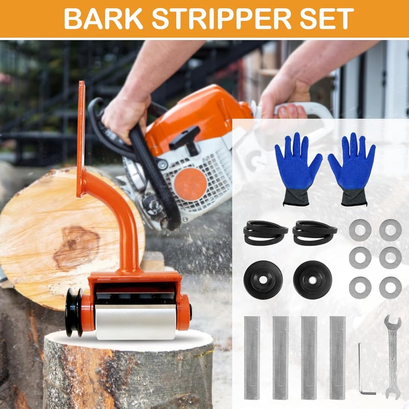 Aisny Fakéreg Hántó Eszköz 6 Pengével - Rönk Hántoló Láncfűrész Adapter Husqvarna és STIHL Modellekhez - Faipari Megmunkáló Tartozék