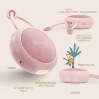 Sweety Fox Fehérzaj Készülék Babáknak - Rózsaszín Altatógép 15 Hanggal, USB Tölthető Éjszakai Fénnyel, Altató Dallamokkal 4