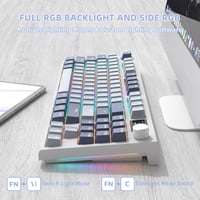 VGN GAMEPOWER K86 Mechanikus Gamer Billentyűzet, 75% TKL, RGB Háttérvilágítás, Vezeték Nélküli/Bluetooth/USB-C, Színes Kijelző, Hot Swap, Li 5