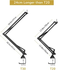 HyperX QuadCast Mikrofon Állvány - TONOR 47cm-es Állítható Boom Kar Blue Yeti, Rode, Elgato Mikrofonokhoz 2