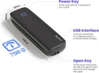 Bisofice Mobil Hőnyomtató A4 300 dpi - Bluetooth Hordozható Nyomtató Hőpapírral, Android/iOS/Win/Mac Kompatibilis 8