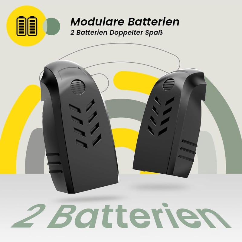Holy Stone HS420 Mini Drón Beépített Kamerával - WiFi Élő Közvetítés, 3 Akkumulátor, Hosszú Repülési Idő, Pályakövetés, Mozgásérzékelés, Mag