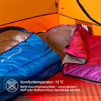 Clostnature Könnyű Hálózsák Kempingezéshez - 3 Évszakos Vízálló Túrazsák 10-15°C, Összeköthetős Cipzárral, Felnőtteknek, 220x80cm - 220 x 80 cm, Purple 8