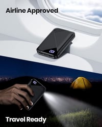EAFU 10000mAh Hordozható Gyorstöltő Powerbank, 3A USB-C Külső Akkumulátor iPhone 15-14-13-12-11, Samsung Galaxy S22-S21, Google Pixel, LG Te 7