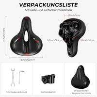 YOUNGDO ergonomikus gél kerékpár nyereg, lélegző férfi női bicikli nyereg - red 7