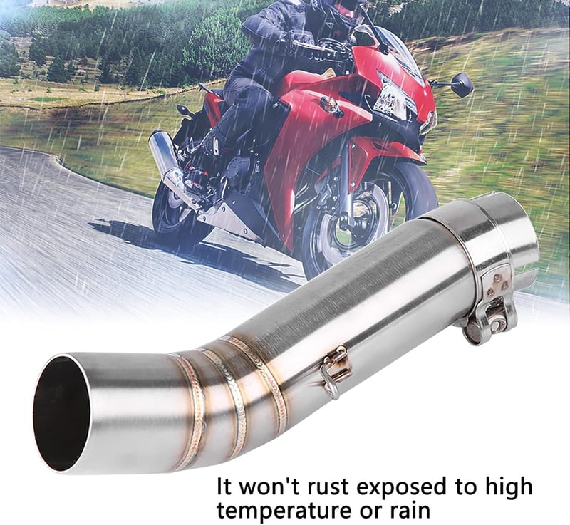 FTVOGUE Motorkerékpár Középső Kipufogócső Csatlakozó Honda CBR500R CB500X CBR400R CB400X Modellekhez 2013-2015 Rozsdamentes Acél 51mm