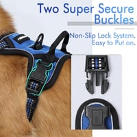 Rabbitgoo kisállat hám XS - Kék, párnázott, fényvisszaverős kutyahám fogantyúval 6