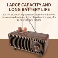 CYBORIS Retro Bluetooth Rádió - Dió Fa, 20W Sztereó, FM, USB/TF/AUX 7