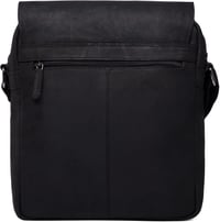 LEABAGS Amsterdam Unisex Válltáska Valódi Bivalybőrből, Vintage Megjelenés, Mágneszáras, Tágas Belső Terekkel - Fekete 7