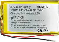 Nagy kapacitású 10500mAh Li-ion akkumulátor 3.7V GPS, LED, Bluetooth hangszóróhoz 1