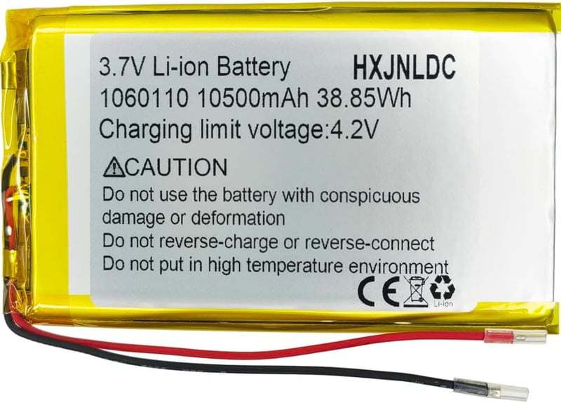 Nagy kapacitású 10500mAh Li-ion akkumulátor 3.7V GPS, LED, Bluetooth hangszóróhoz