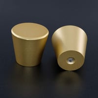 goldenwarm 10 db Arany Bútor Gomb - Alumínium Fiók Fogantyú Szekrényhez, Komódhoz, Vintage Kúp Alakú Dizájn, 25mm Átmérő 3