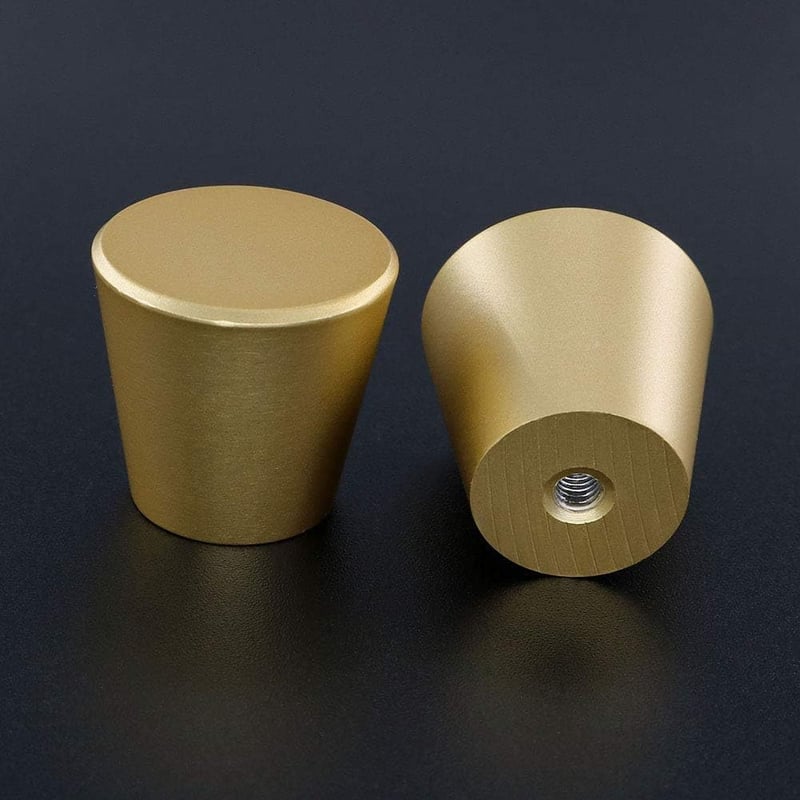 goldenwarm 10 db Arany Bútor Gomb - Alumínium Fiók Fogantyú Szekrényhez, Komódhoz, Vintage Kúp Alakú Dizájn, 25mm Átmérő