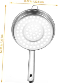 COLLBATH Rozsdamentes Acél Tésztaszűrő Ergonomikus Fogantyúval - Nagy Lyukú Konyhai Szűrő Tésztához, Zöldségekhez, Mosható Gyümölcsökhöz, Fe 3