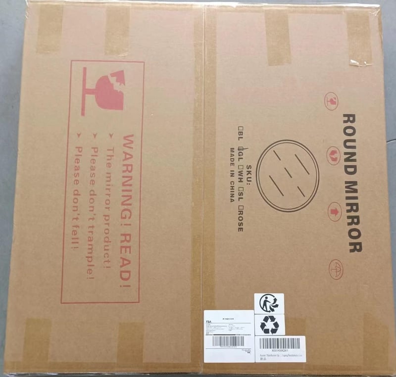 Koonmi 50cm Arany Kerek Tükör Alumínium Kerettel - Fürdőszobába, Nappaliba
