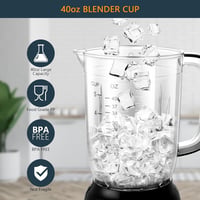 Bear 500W Professzionális Turmixgép 1,2L Kehellyel - Jégzúzás, Smoothie Készítés, Öntisztító 4